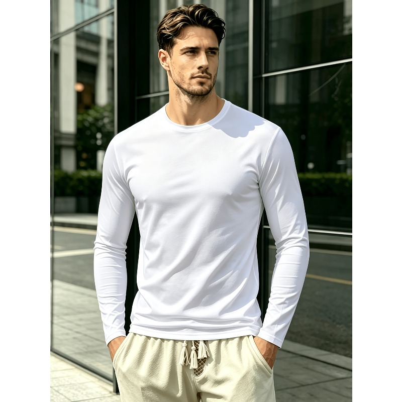 Outdoor Sportswear - Однотонная футболка с круглым вырезом и