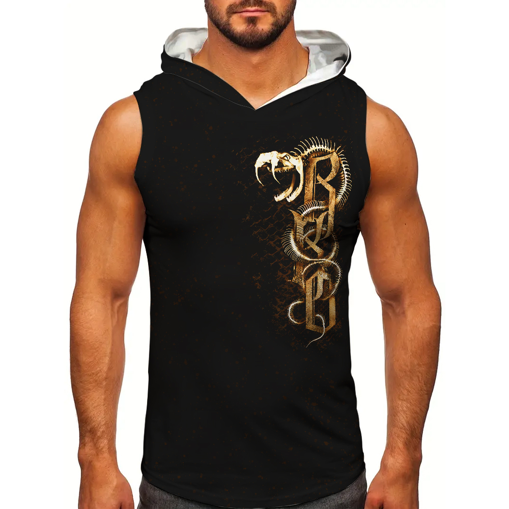Outdoor Sport Hoodie - Мужская черная майка-худи без рукавов Randy